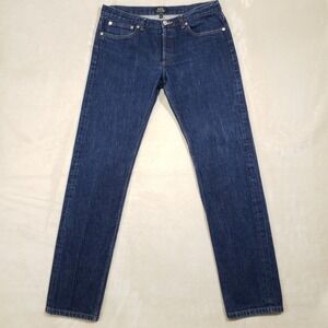 A.P.C. Petit Standard Selvedge Raw Jeans Mens 32 Blue Slim Straight Droit Etroit